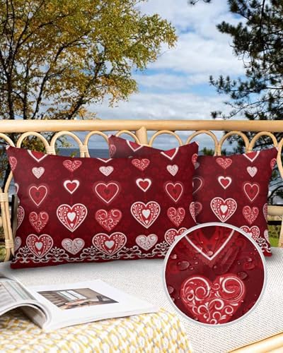 Waterproof Pillow Protector 2 Pack with Heart Design