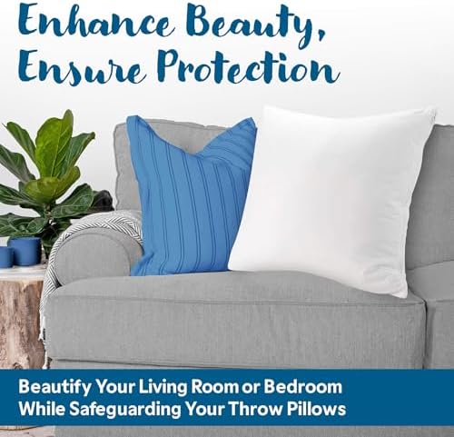 Guardmax Jersey Knitted Throw Pillow Protector - 2 Pack Waterproof Hypoallergenic