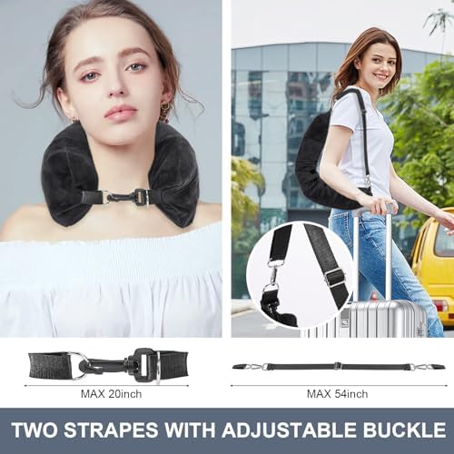 WEEAEEW Stuffable Travel Pillow with Velvet Storage Bag