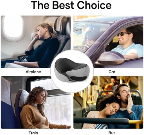 NOCRLG Travel Pillow with 360 Neck Support and Breathable Memory Foam