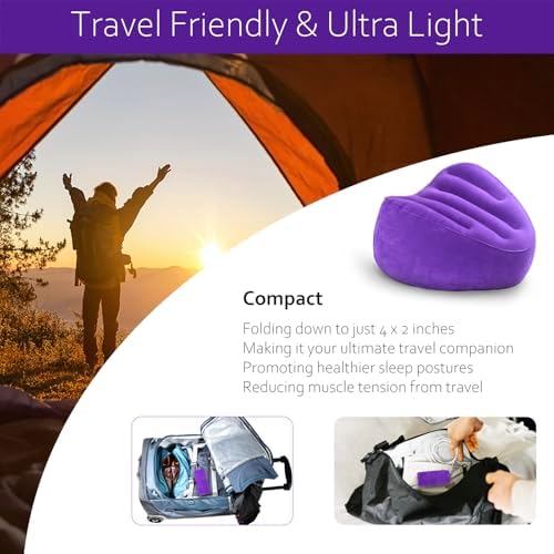 PEKOMKISS Knee Pillow for Side Sleepers Inflatable Leg Support