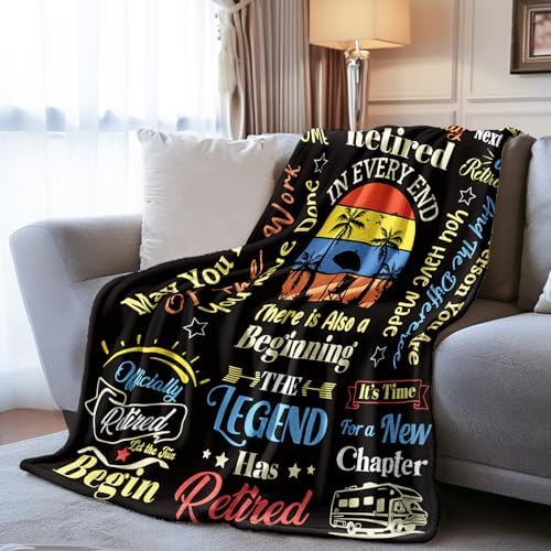 Retirement Blanket for Men 50x60 with Heartfelt Message 1