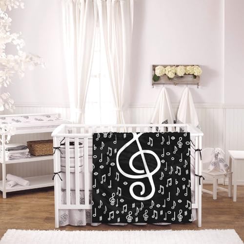 Ultra Soft Fleece Throw Blanket with Musical Symbols