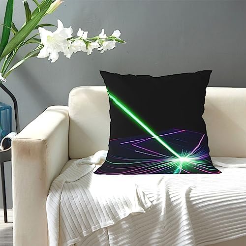 Ogniwo Laser Lights Throw Pillow 12x12 Inch