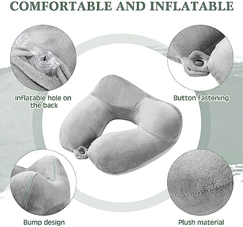 Sintuff 4-Piece Inflatable Travel Pillow Set