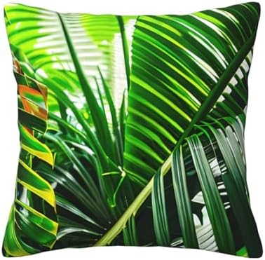 Ogniwo Green Tropical Jungle Pillow Cover 12x12 Inch
