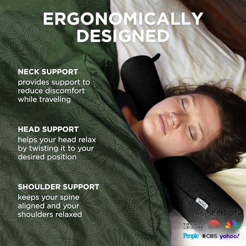 DotDot Twist Memory Foam Travel Pillow - Onyx