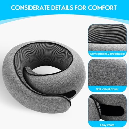 2024 Memory Foam Travel Pillow for Comfort and Support