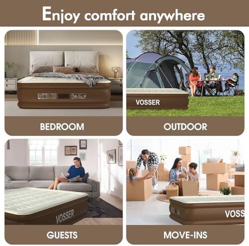 VOSSER Queen Air Mattress with Built-in Pump