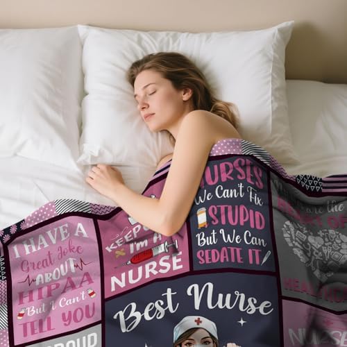 CIUGOIG Nurse Appreciation Throw Blanket 60 x 50