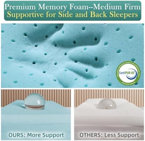 LOFE Adjustable Memory Foam Pillow with Organic Cover