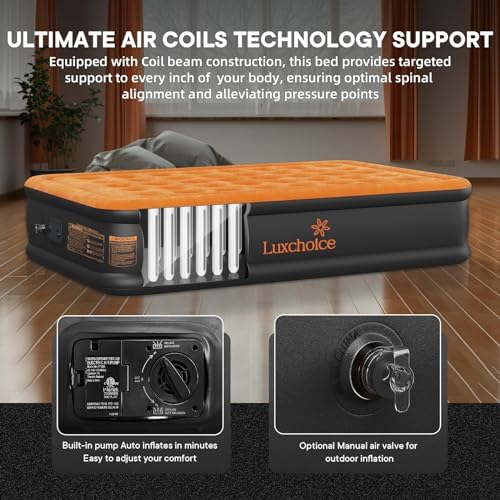 Luxchoice Air Mattress with Built-in Pump