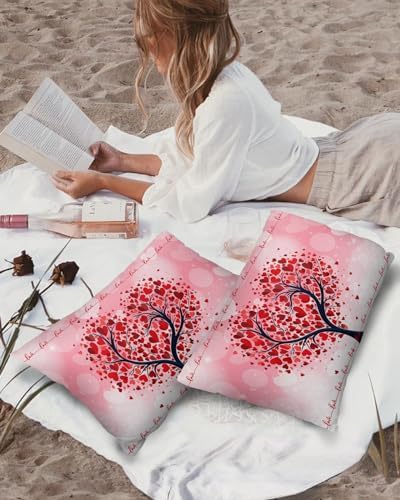 Waterproof Pillow Protector 2 Pack with Love Heart Design