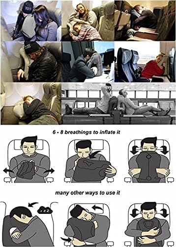 Povinmos Inflatable Travel Pillow for Head Neck Lumbar Support