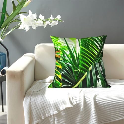 Ogniwo Green Tropical Jungle Pillow Cover 12x12 Inch
