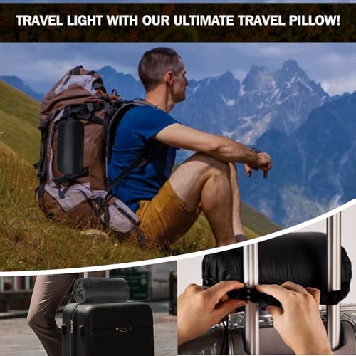 Vekkia Travel Pillow with Carry Bag and Washable Cover