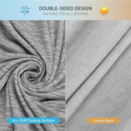 Marchpower Cooling Pillow Cases 2 Pack Gray - Breathable Skin-Friendly