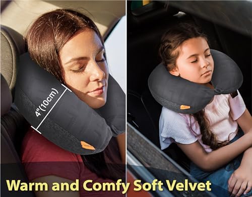 TREKOLOGY Inflatable Travel Neck Pillow for Airplanes