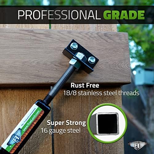TRUE LATCH 6 Telescoping Gate Brace - Anti-Sag Easy Installation Durable Privacy Fence Kit