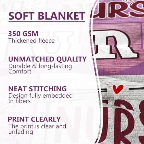 Nurse Appreciation Blanket 60x50in for Women