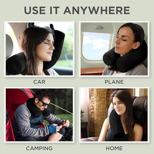 DotDot Twist Memory Foam Travel Pillow - Onyx