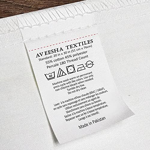 Aveesha 12 Pack White Pillowcases - 180 Thread Count Percale