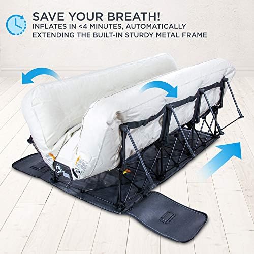 Ivation EZ-Bed Queen Air Mattress with Frame Rolling Case