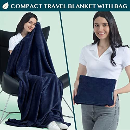 PAVILIA Travel Blanket Pillow Combo Set