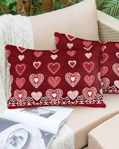 Waterproof Pillow Protector 2 Pack with Heart Design