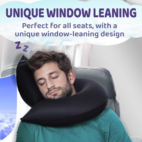 Candy Cane Inflatable Travel Pillow with J-Design