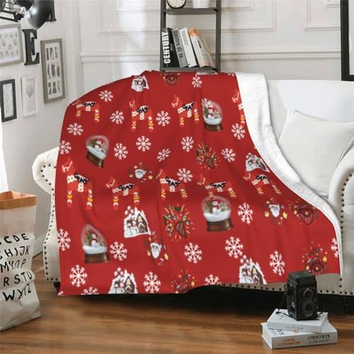 COMFAR Fuzzy Fleece Christmas Throw Blanket - 40x60 Inches