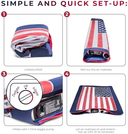 SoundAsleep Dream Series Queen Air Mattress with ComfortCoil Tech Built-in Pump
