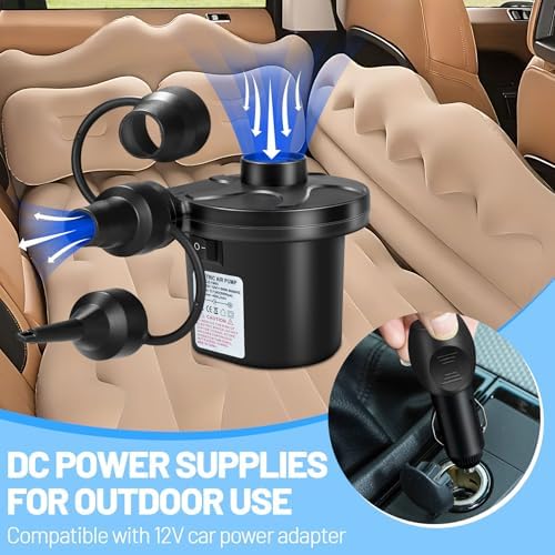 AearKing Electric Air Mattress Pump with 3 Nozzles