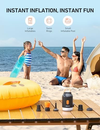 AstroAI Mini Air Pump with 3000mAh Battery and 5 Nozzles 1