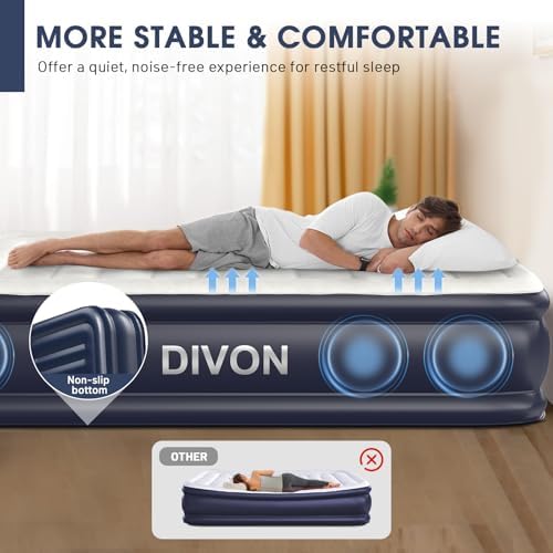 DIVON Queen Air Mattress with Built-In Pump and Storage Bag 1