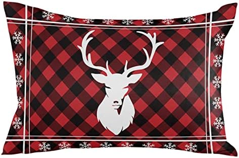 Waterproof Pillow Protector 2 Pack with Zipper and Snowflake Design