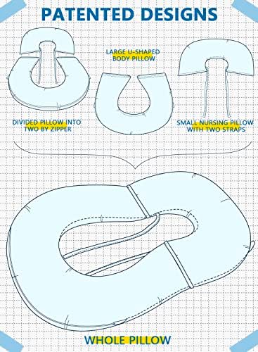 INSEN Reading Pillow with Zipper and Straps