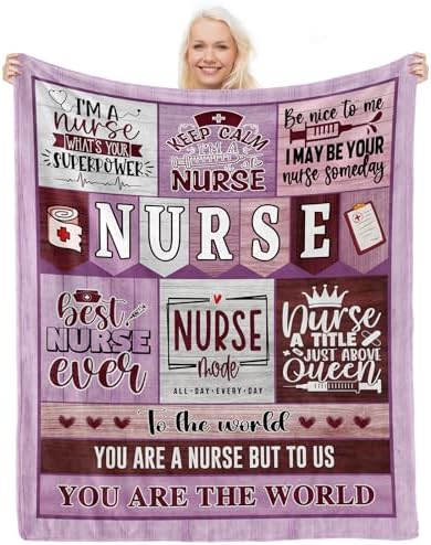 Nurse Appreciation Blanket 60x50in for Women