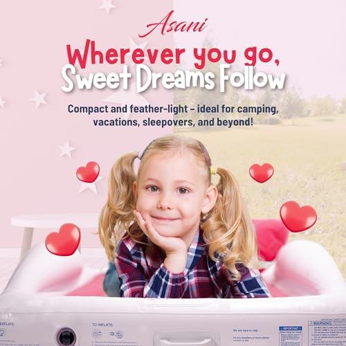 Asani Inflatable Toddler Bed with Electric Pump and Carry Case