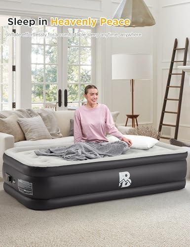 BUPPLEE Twin Air Mattress with Built-in Pump