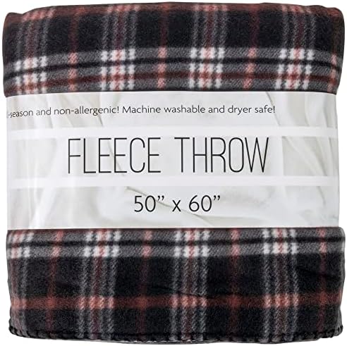 Trail Maker 50x60 Plaid Fleece Throw Blanket