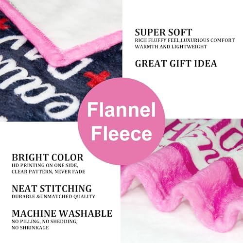 Best Nurse Ever Pink Throw Blanket 50x60 RN Gifts for Nurses