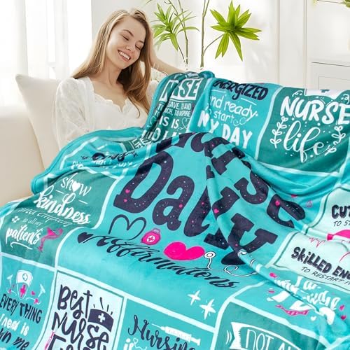Nurse Gifts for Women Soft RN Blanket Throw 60x50