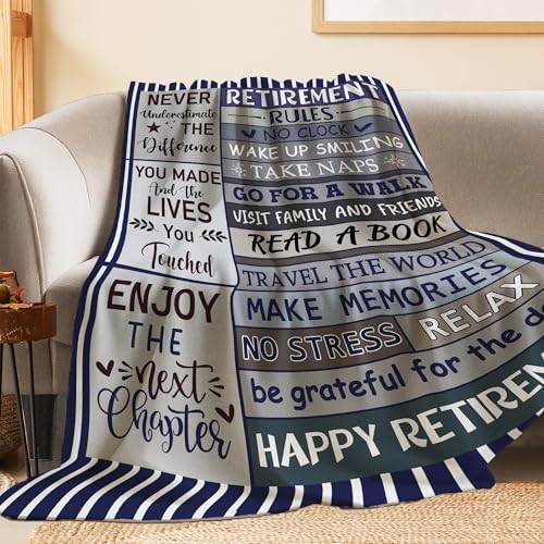 Woaoce Retirement Throw Blanket 50x60