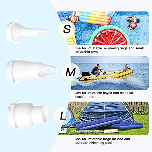 Woowind Cordless Air Mattress Pump with 6000mAh Rechargeable Battery