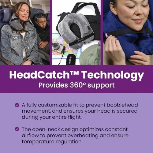 Cabeau Inflatable Travel Pillow with HeadCatch Technology 1