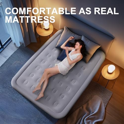 TANSTRIDER Full Air Mattress with Built In Pump