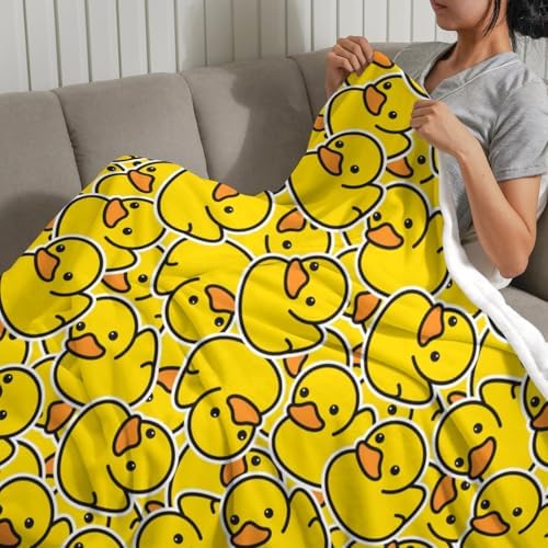 Cute Duck Blanket Flannel Fleece Throw for Kids Bedroom