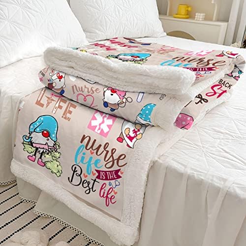 Belperan Nurse Appreciation Sherpa Throw Blanket - 50x60