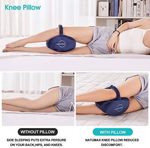 NATUMAX Knee Pillow with Sleep Mask and Ear Plugs